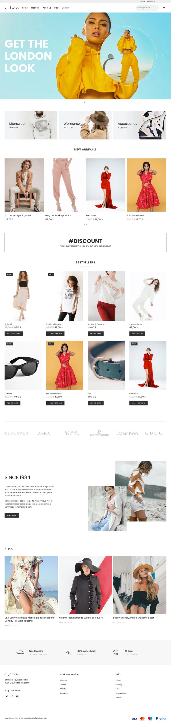 WordPress шаблон DJ-FashionStore