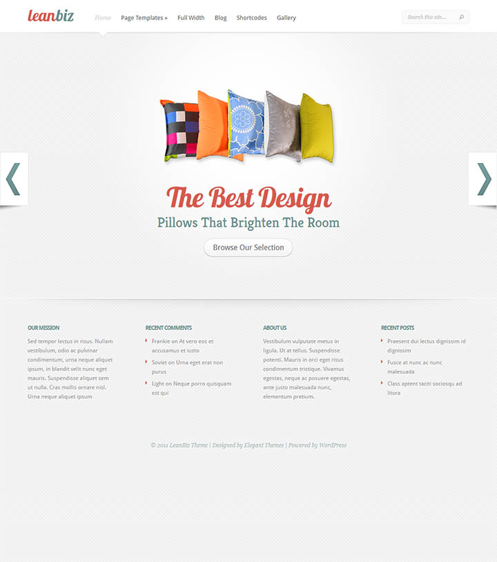 WordPress шаблон ElegantThemes LeanBiz