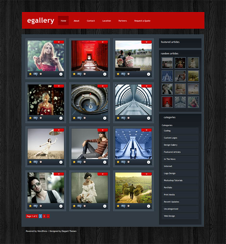 WordPress шаблон ElegantThemes eGallery