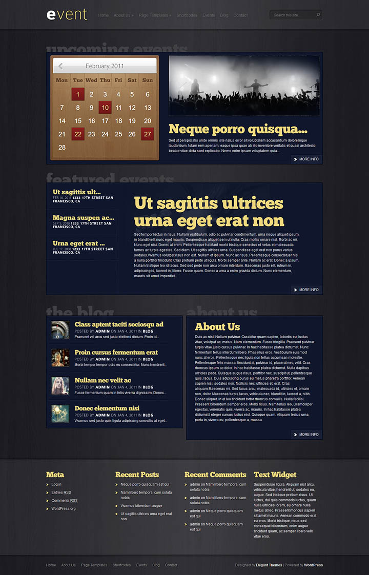WordPress шаблон ElegantThemes Event