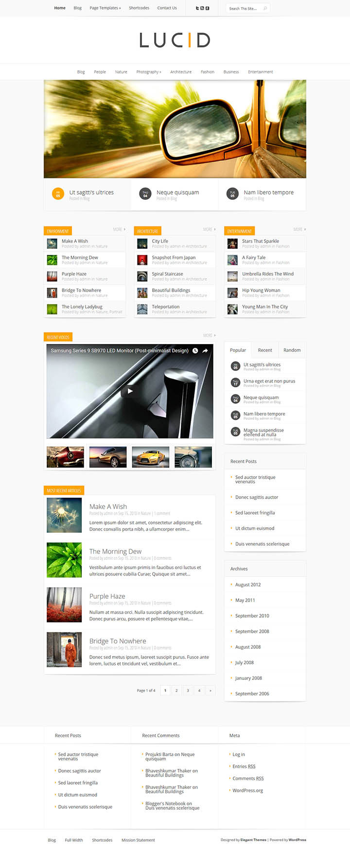 WordPress шаблон ElegantThemes Lucid