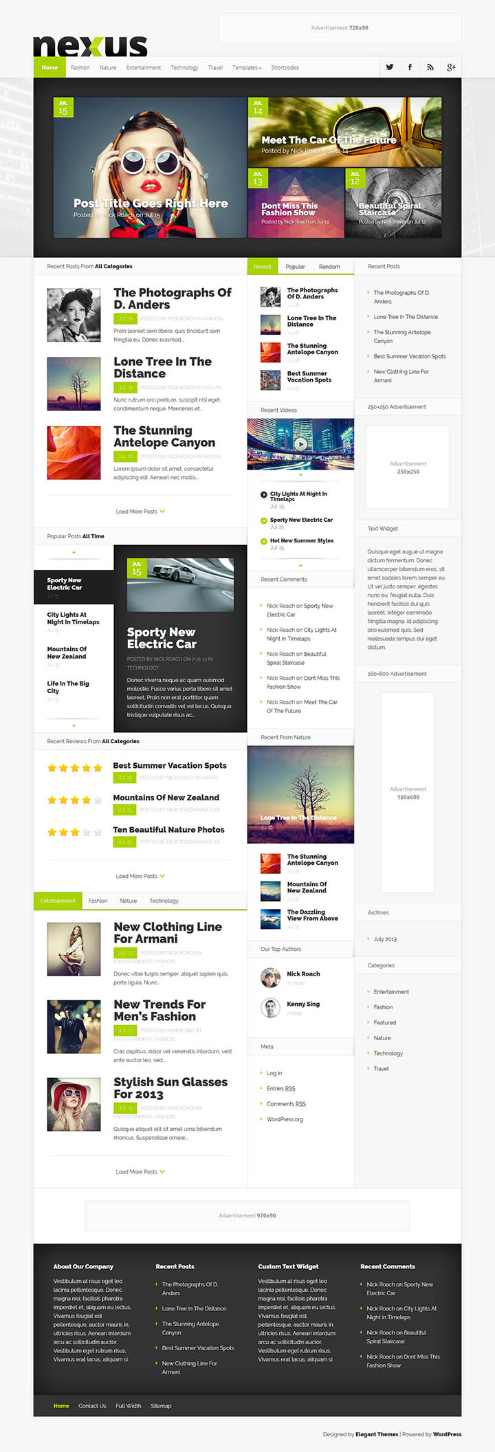 WordPress шаблон ElegantThemes Nexus