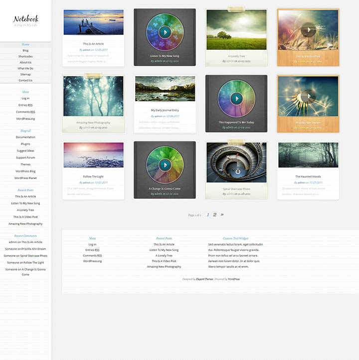 WordPress шаблон ElegantThemes Notebook