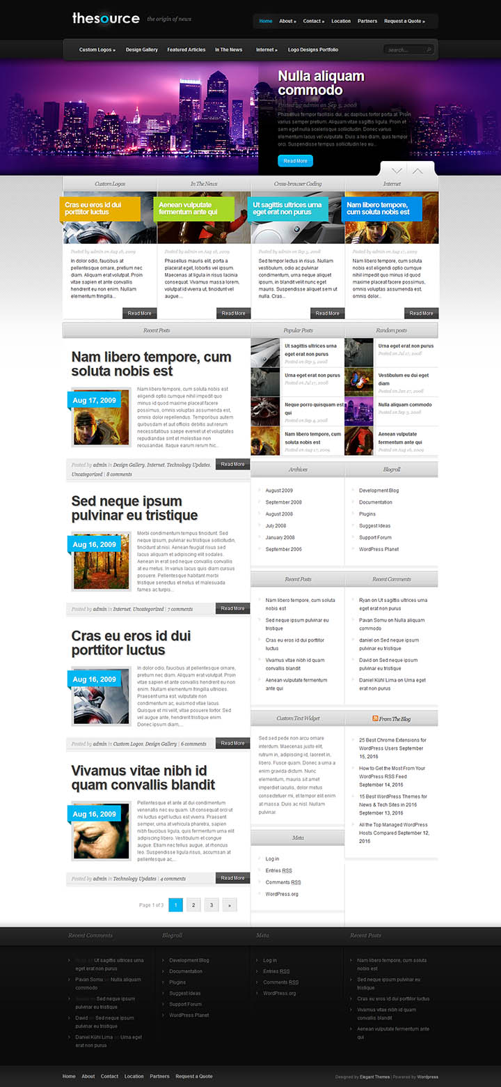 WordPress шаблон ElegantThemes TheSource