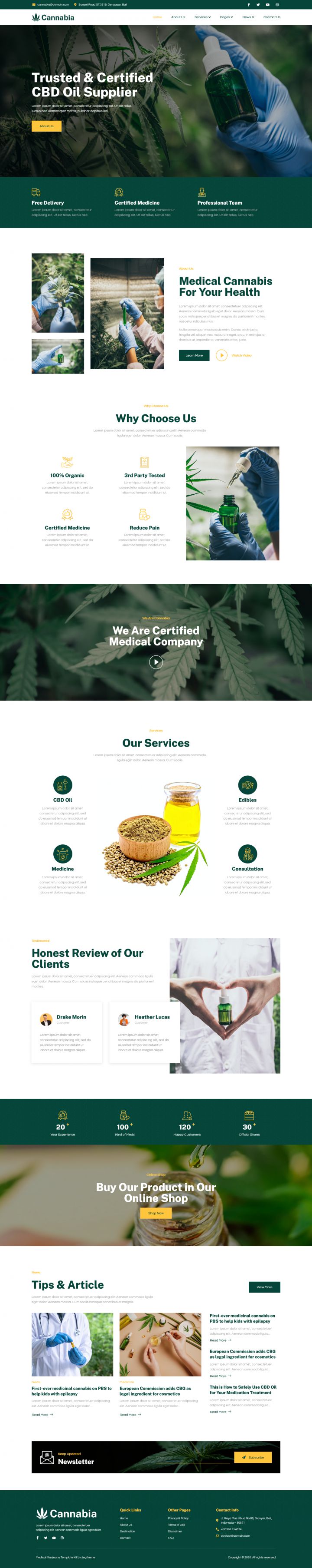 WordPress шаблон ThemeForest Cannabia