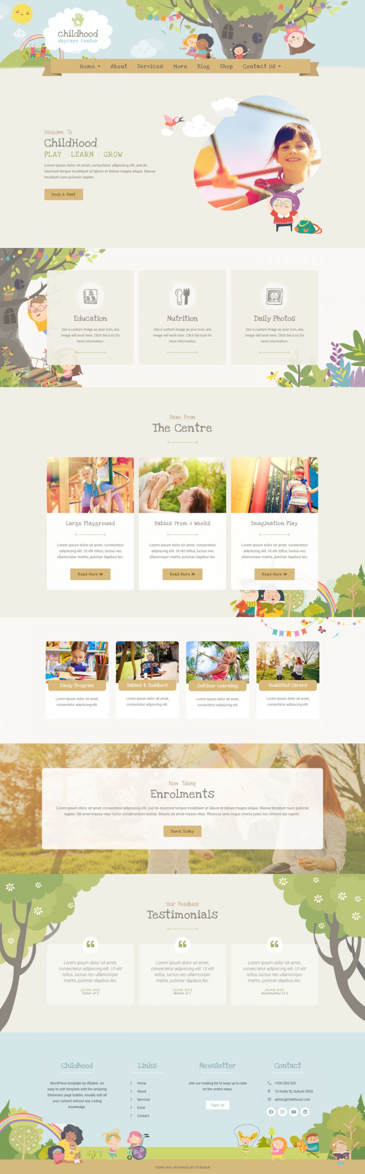 WordPress шаблон ThemeForest Childhood