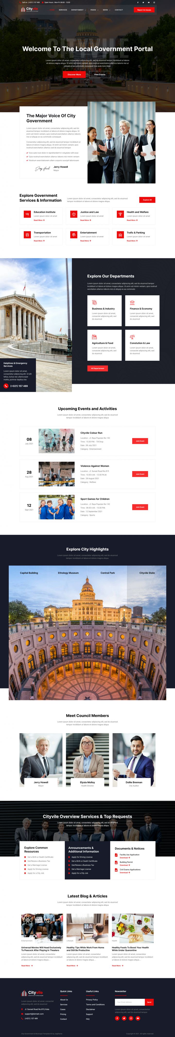WordPress шаблон ThemeForest Cityvile