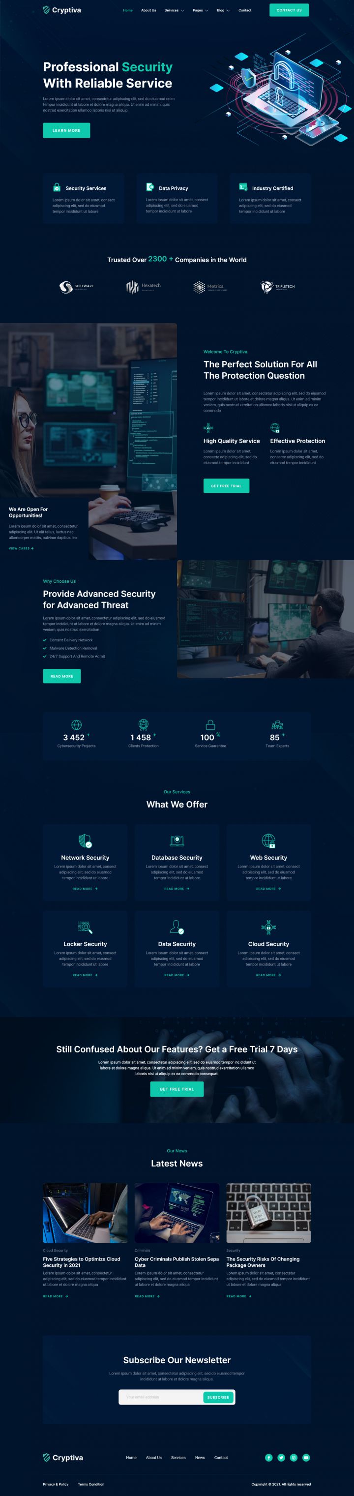 WordPress шаблон ThemeForest Cryptiva