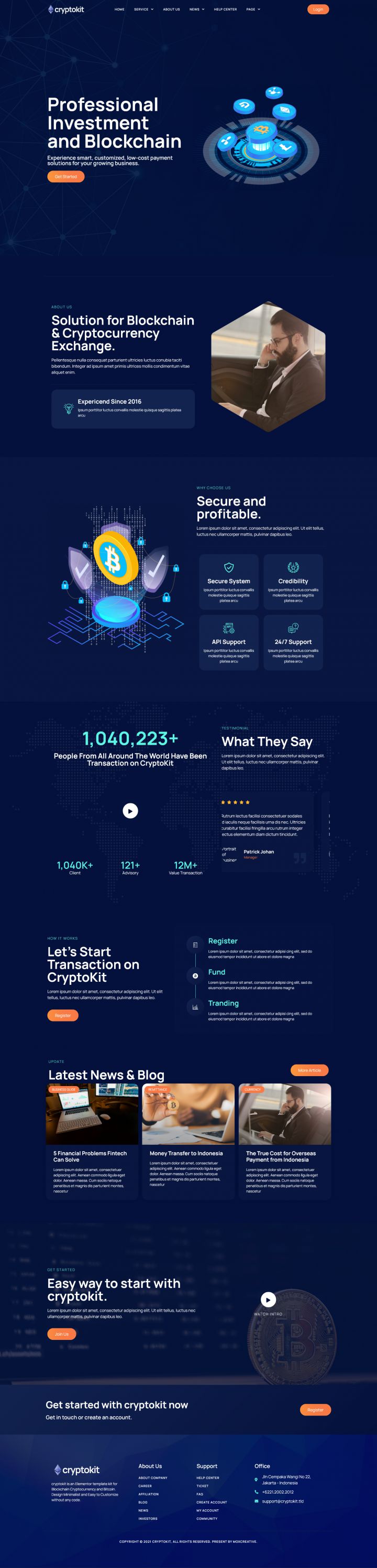 WordPress шаблон ThemeForest Cryptokit