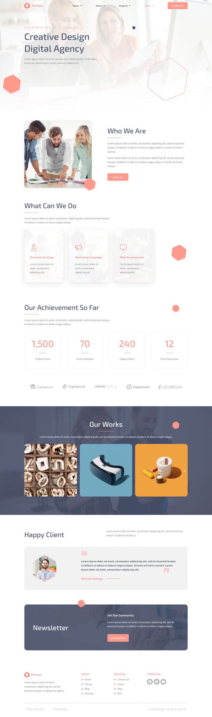 WordPress шаблон ThemeForest Denaya