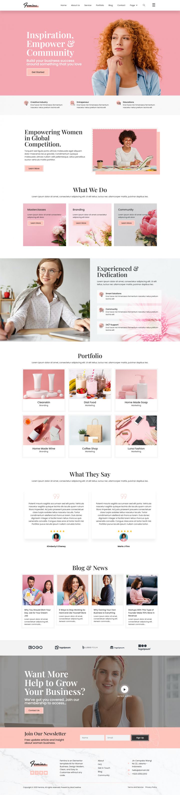 WordPress шаблон ThemeForest Femina