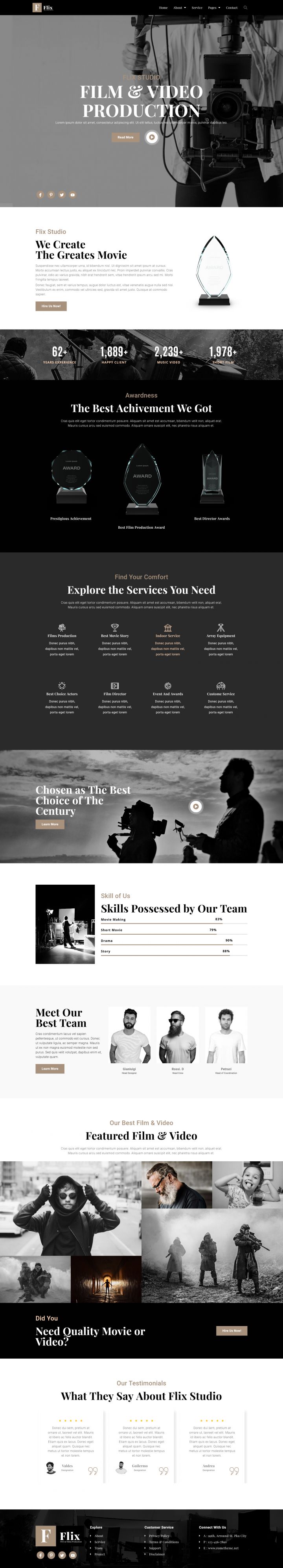 WordPress шаблон ThemeForest Flix