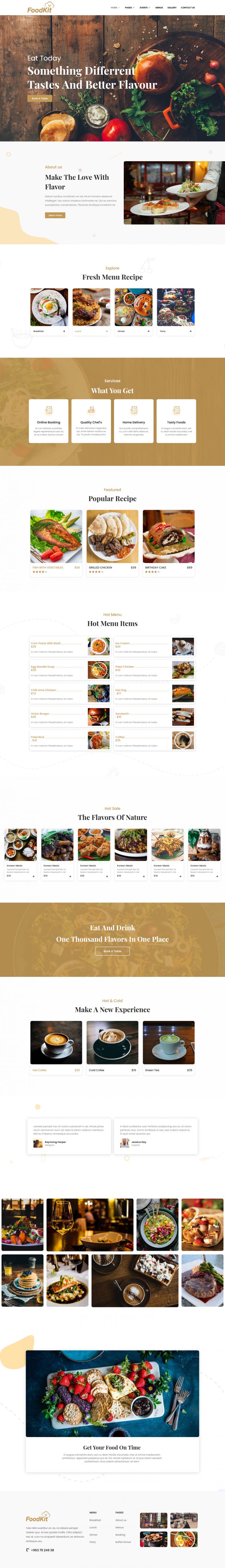 WordPress шаблон ThemeForest FoodKit