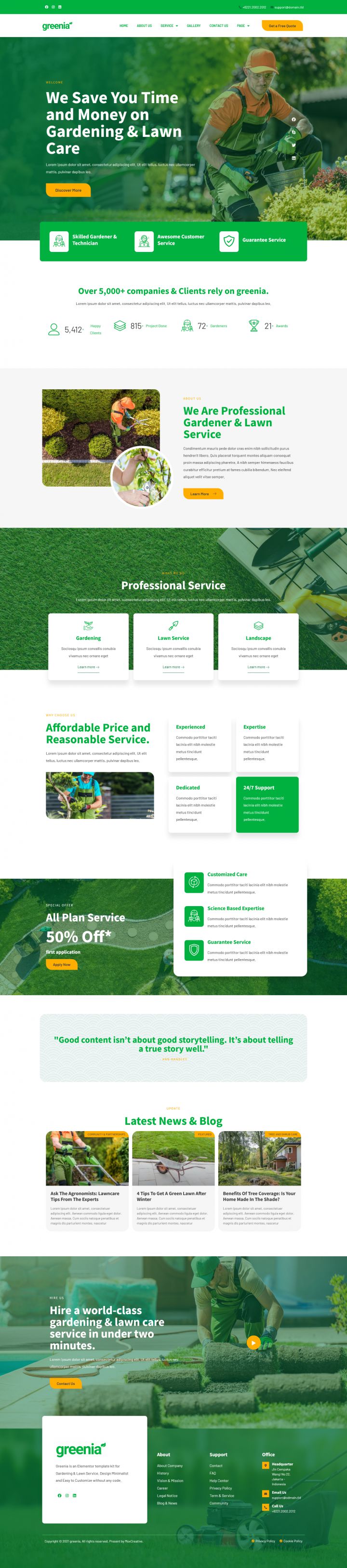 WordPress шаблон ThemeForest Greenia