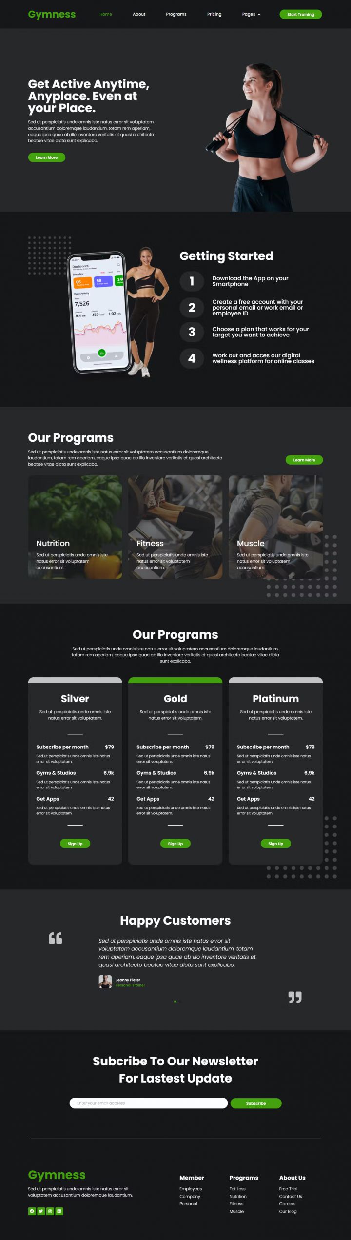 WordPress шаблон ThemeForest Gymness