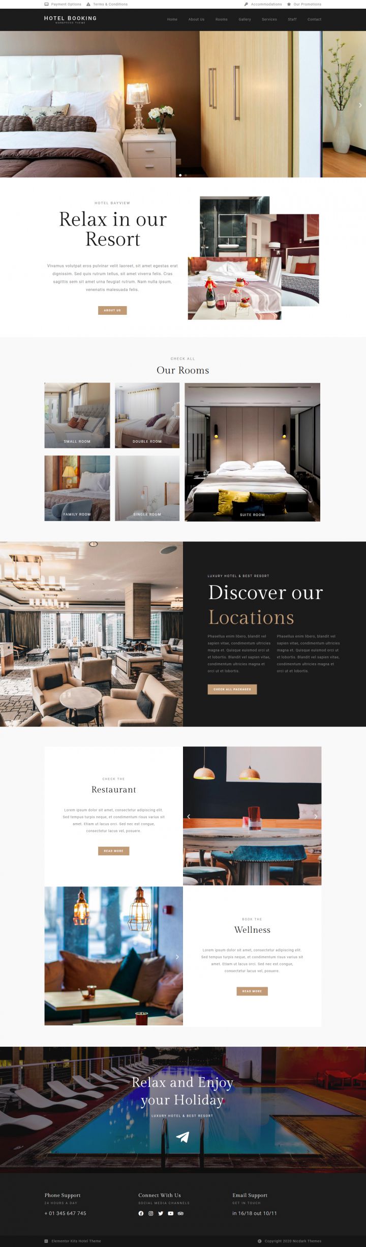 WordPress шаблон ThemeForest Hotel Booking