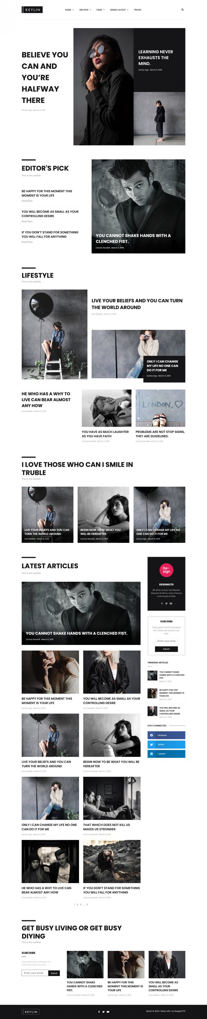 WordPress шаблон ThemeForest Keylin