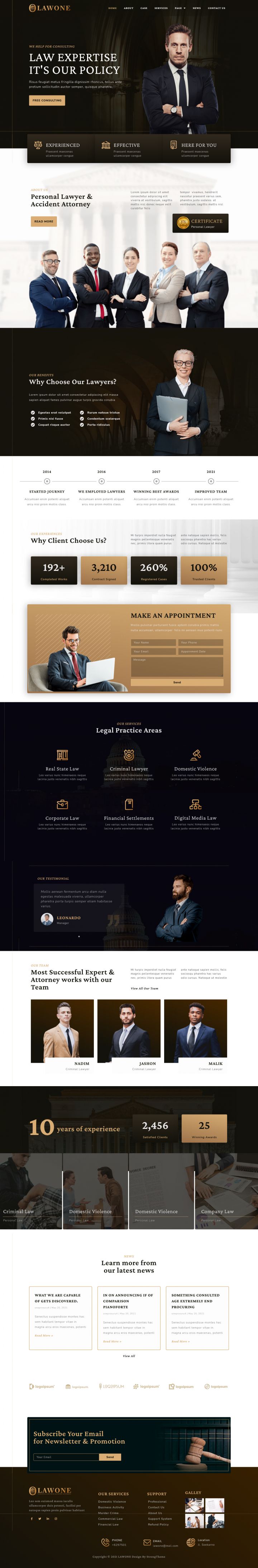 WordPress шаблон ThemeForest Lawone