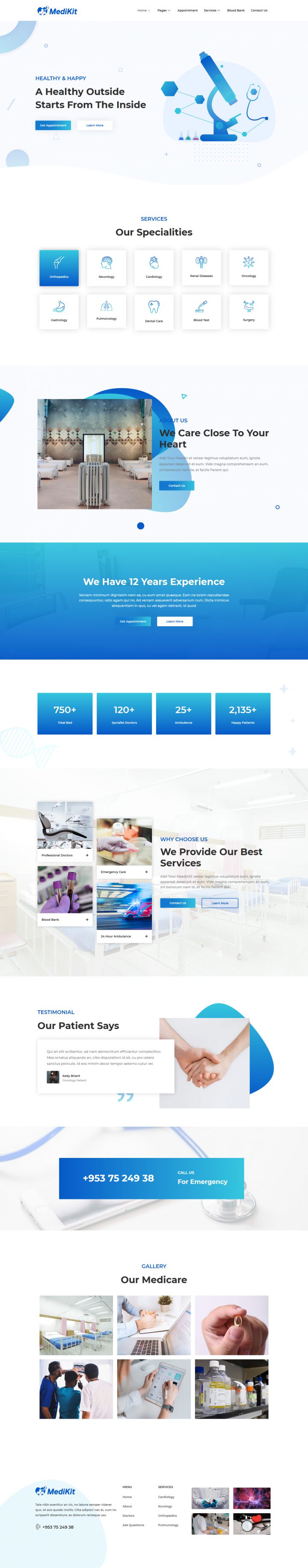 WordPress шаблон ThemeForest MediKit