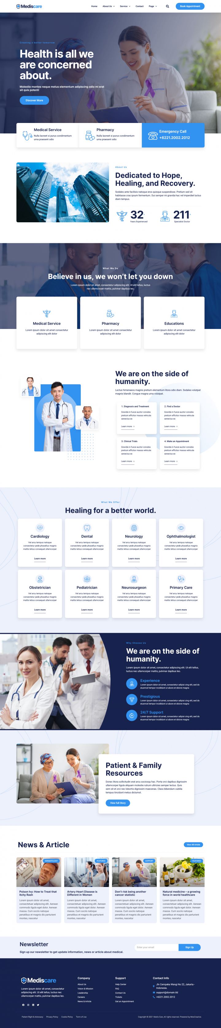 WordPress шаблон ThemeForest MedisCare