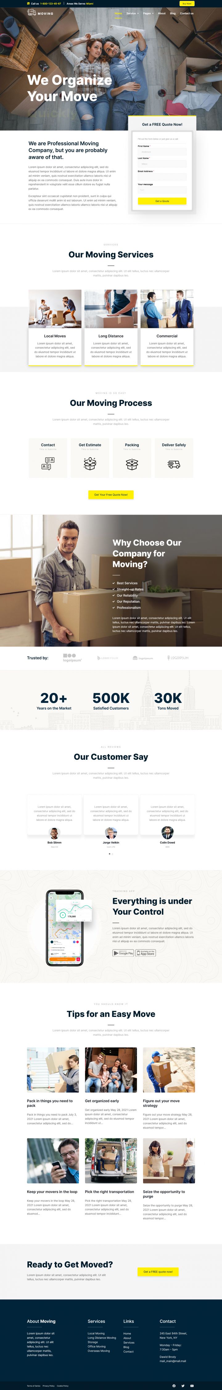 WordPress шаблон ThemeForest Moving Service