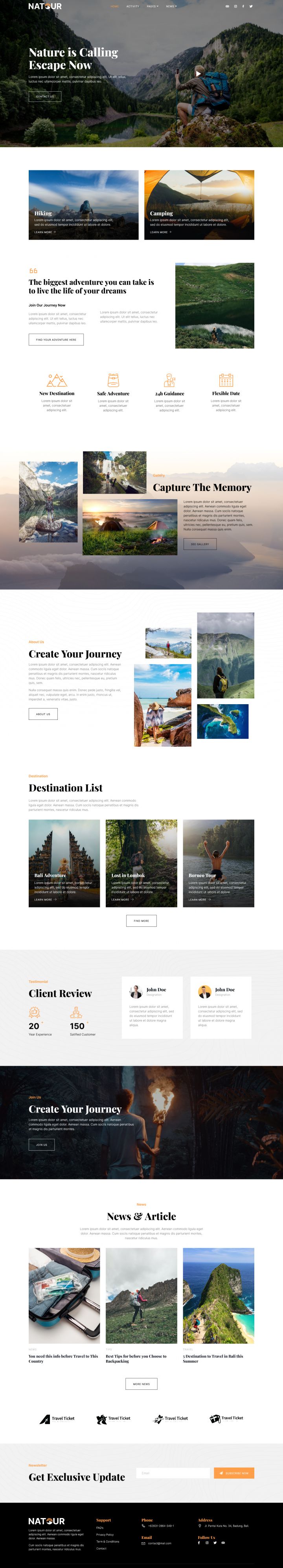 WordPress шаблон ThemeForest Natour