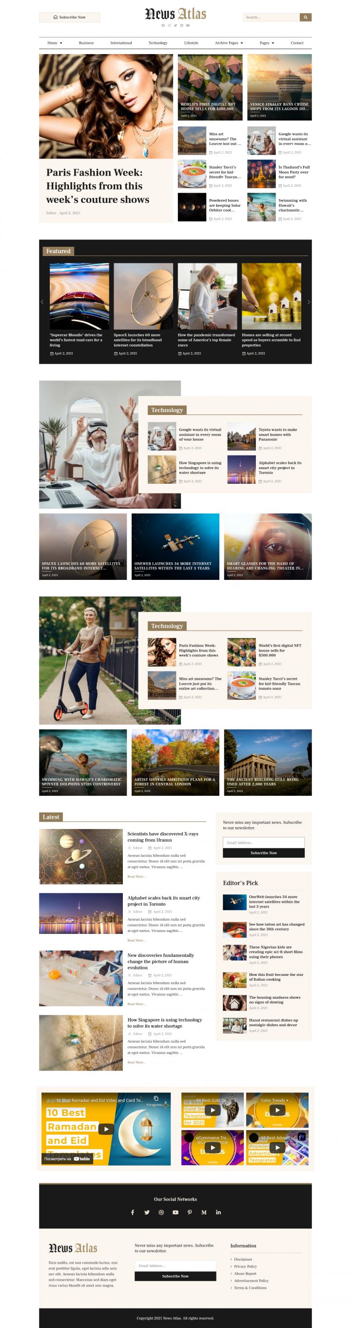 WordPress шаблон ThemeForest NewsAtlas