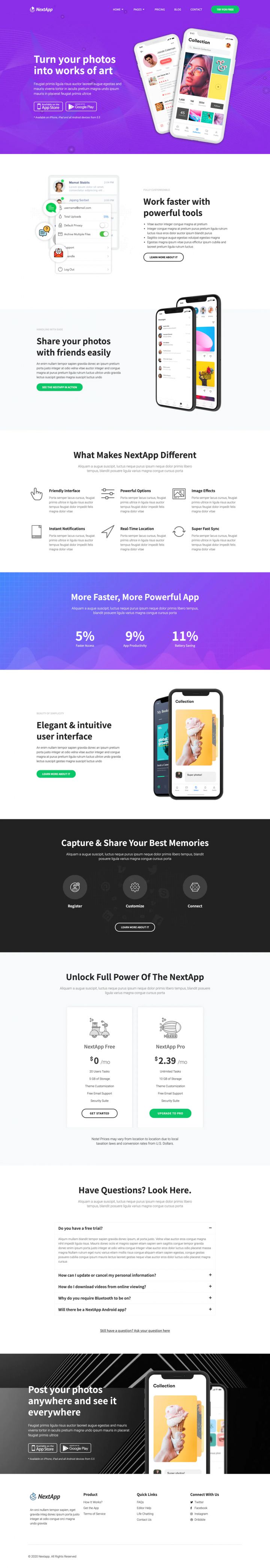 WordPress шаблон ThemeForest NextApp