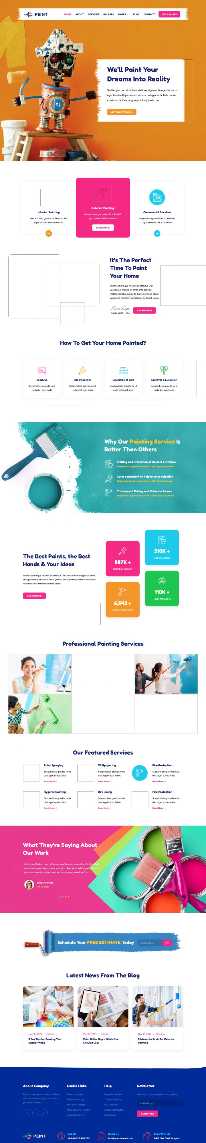 WordPress шаблон ThemeForest Peint