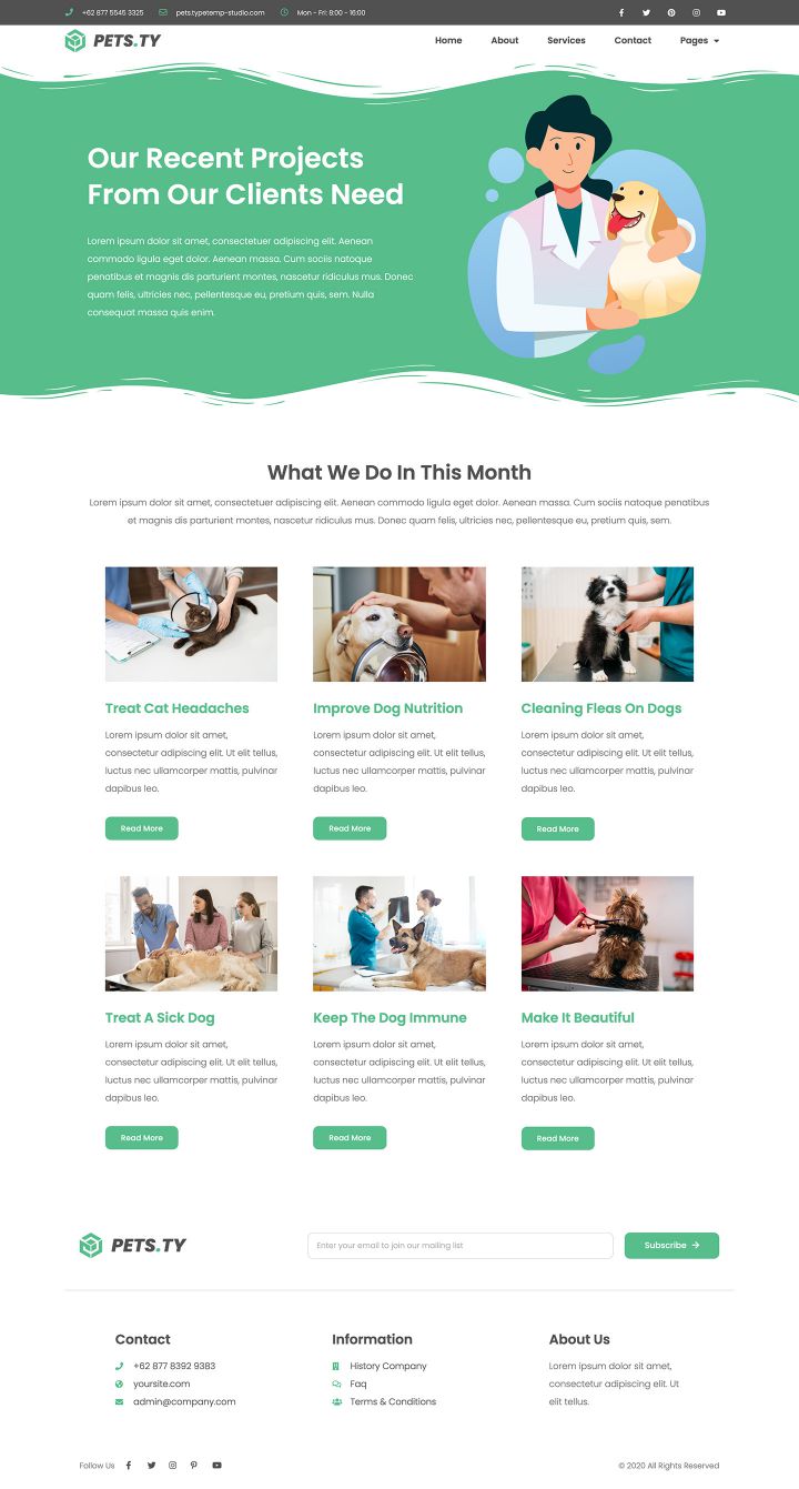 WordPress шаблон ThemeForest Pets.Ty