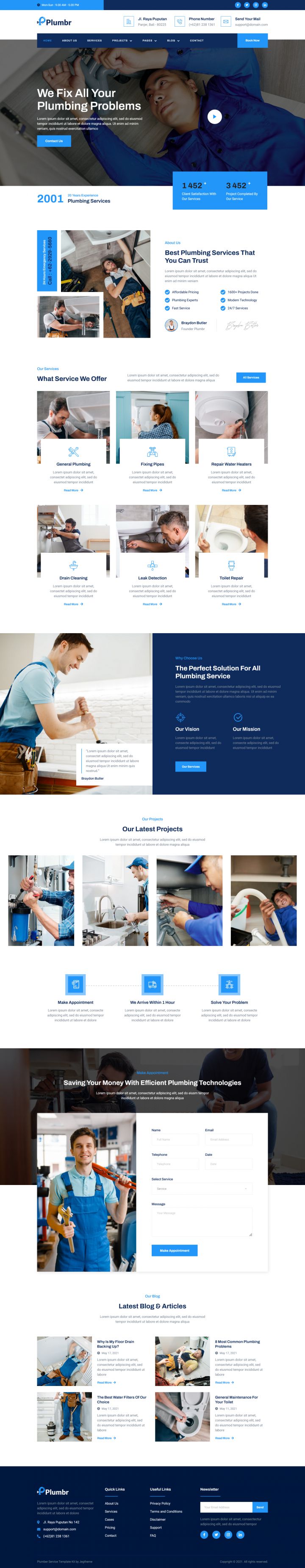 WordPress шаблон ThemeForest Plumbr