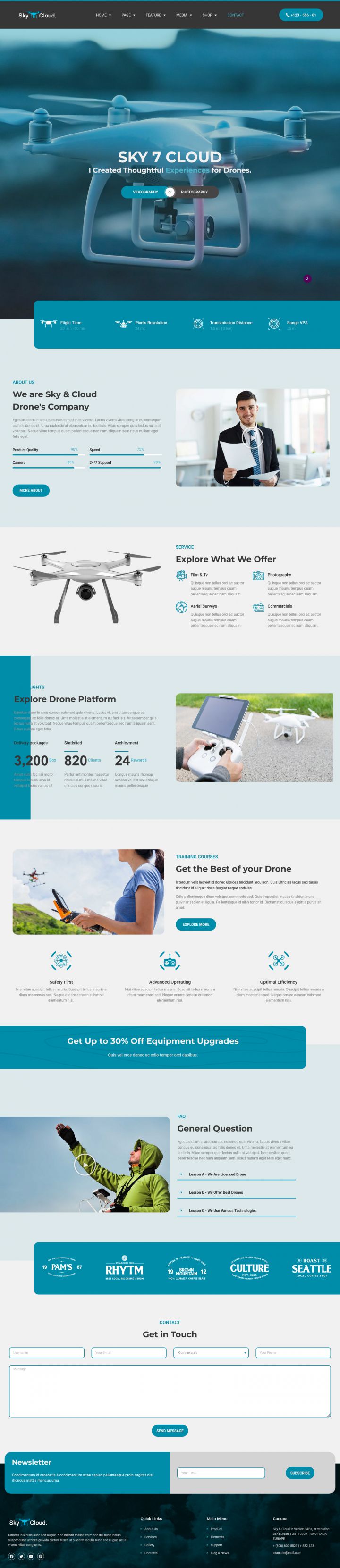 WordPress шаблон ThemeForest Sky&Cloud