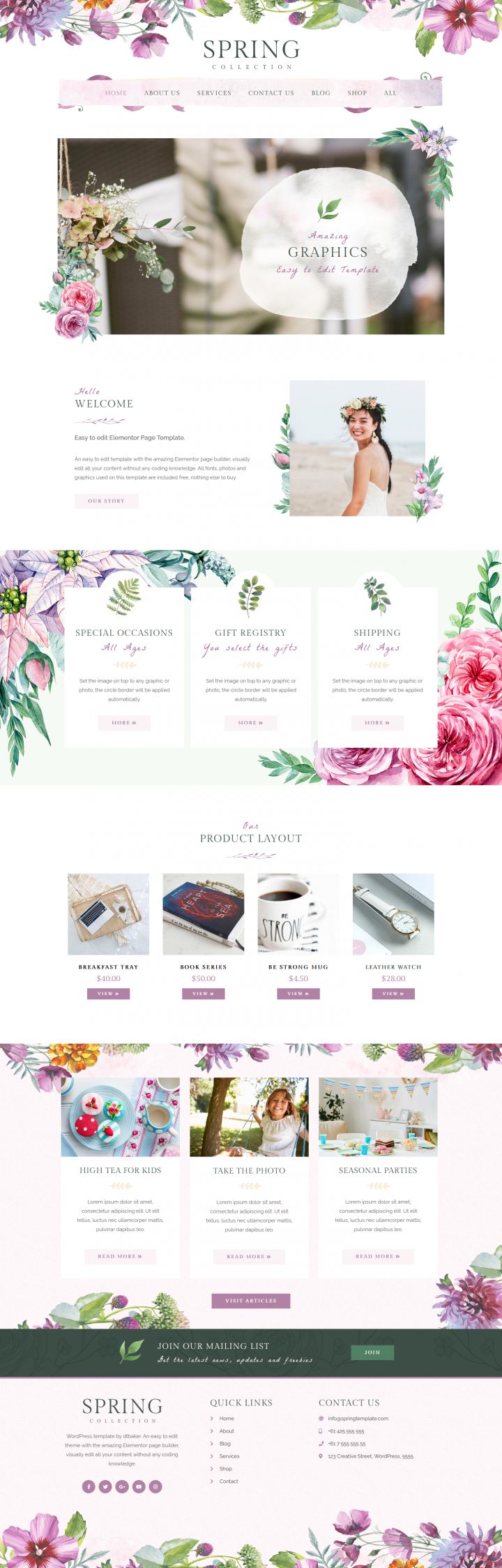 WordPress шаблон ThemeForest Spring