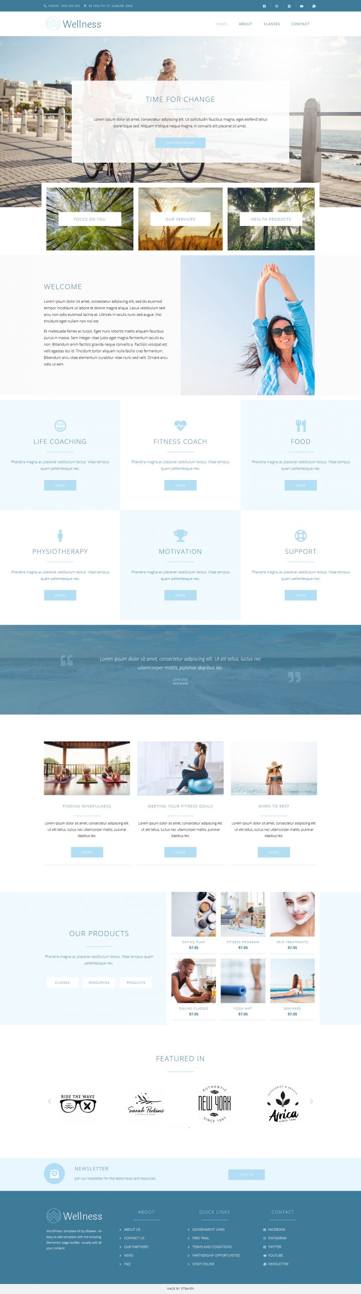 WordPress шаблон ThemeForest Wellness