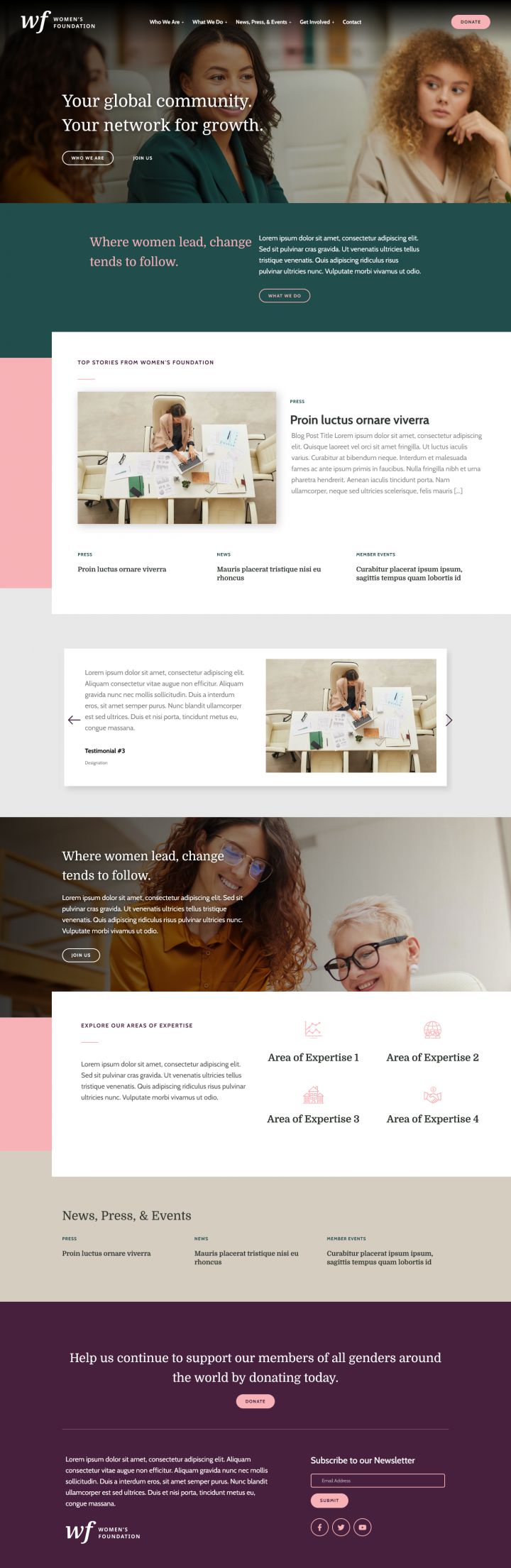 WordPress шаблон ThemeForest Womens Foundation