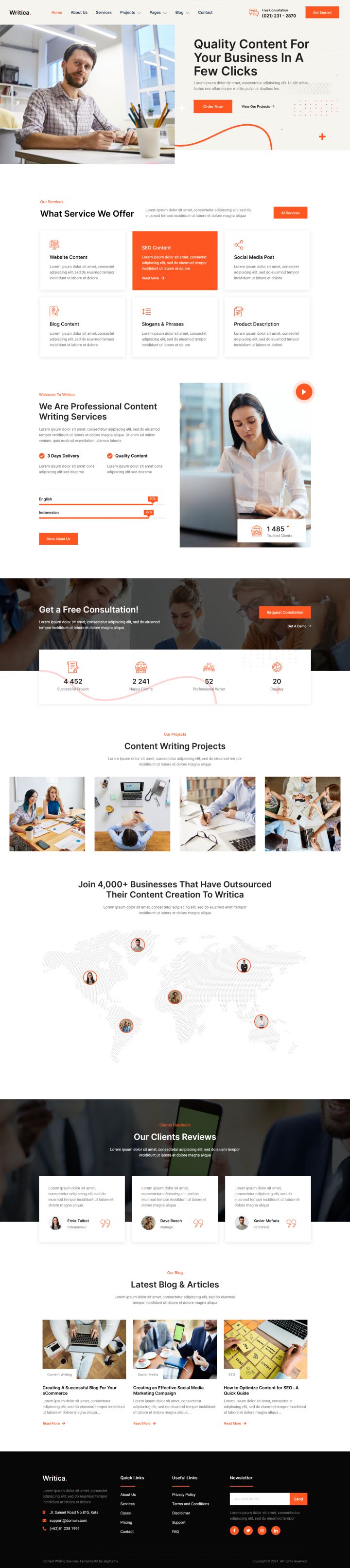 WordPress шаблон ThemeForest Writica