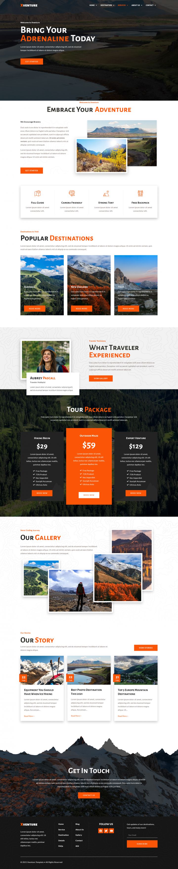 WordPress шаблон ThemeForest Xventure