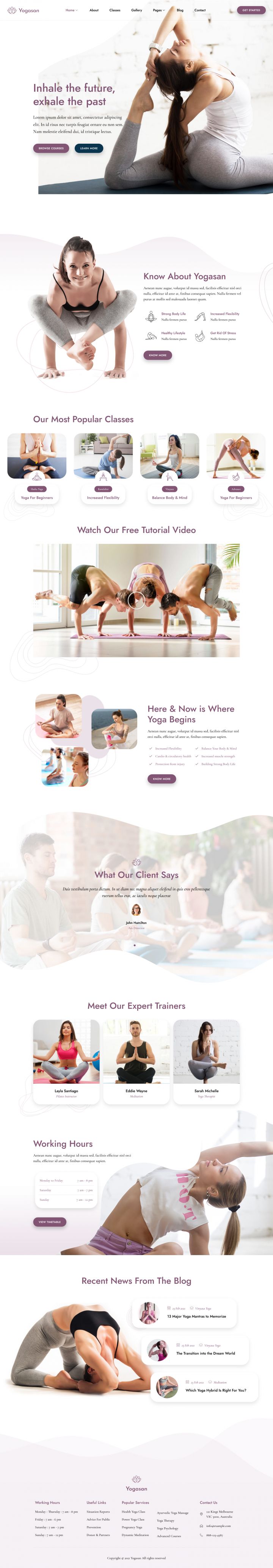 WordPress шаблон ThemeForest Yogasan