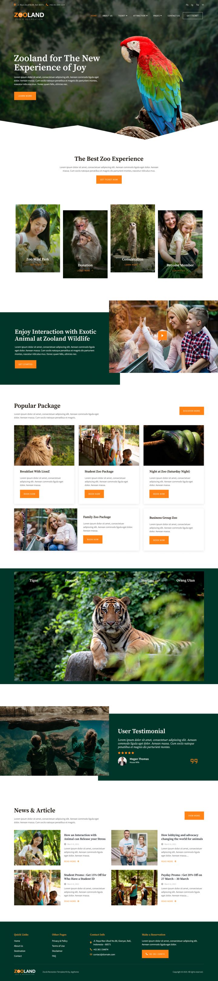 WordPress шаблон ThemeForest Zooland