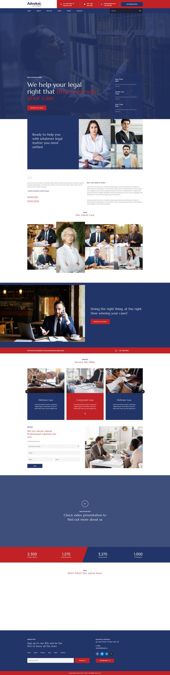 WordPress шаблон ThemeForest Advokat