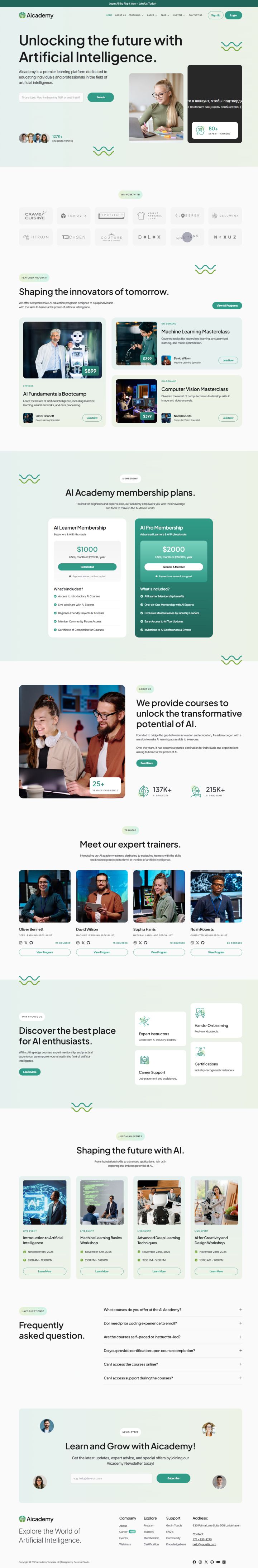 Шаблон ThemeForest Aicademy WordPress шаблон ThemeForest Aicademy