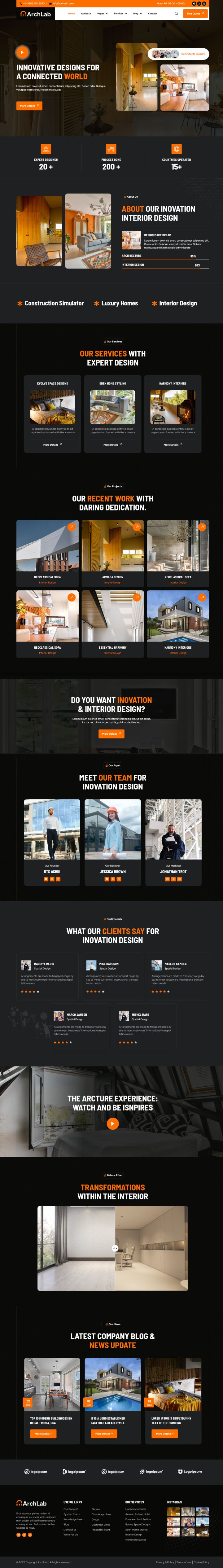 WordPress шаблон ThemeForest ArchLab