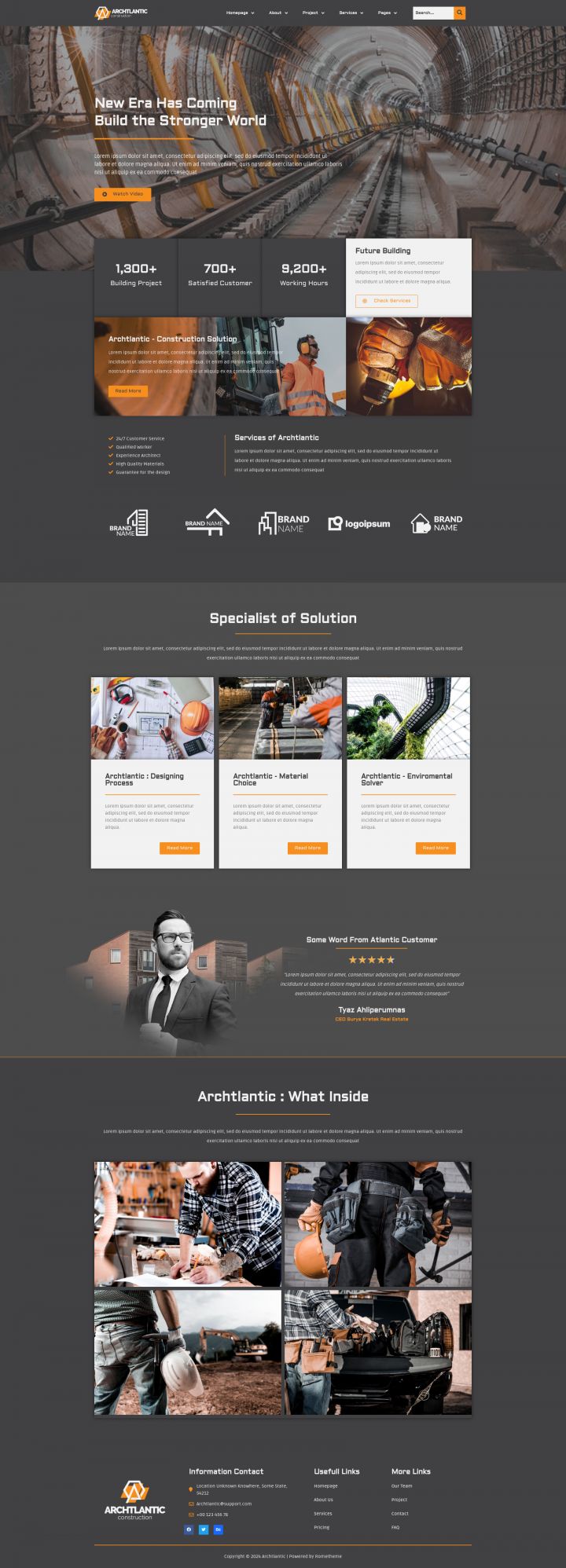 WordPress шаблон ThemeForest Archtlantic