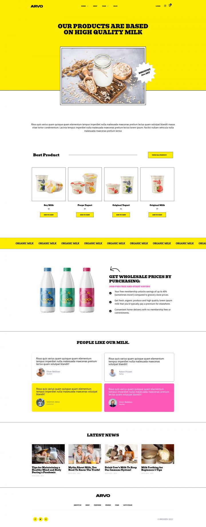 WordPress шаблон ThemeForest Arvo