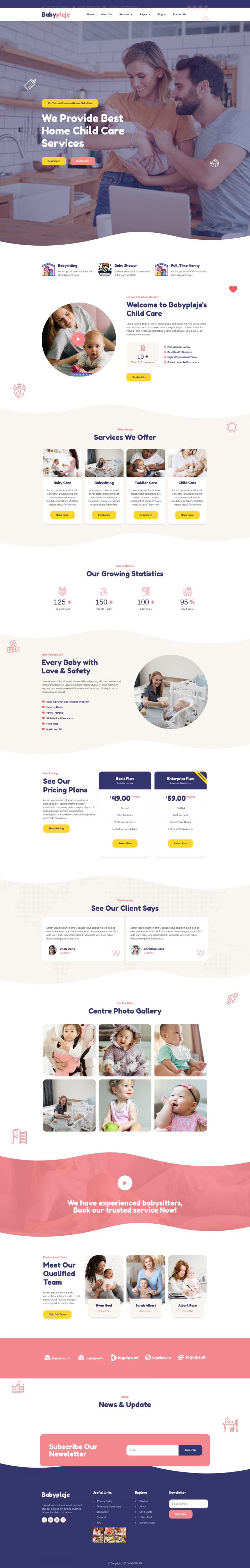 WordPress шаблон ThemeForest Babypleje