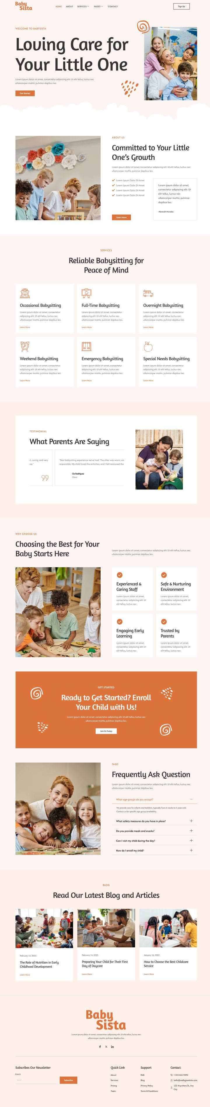 WordPress шаблон ThemeForest Babysista