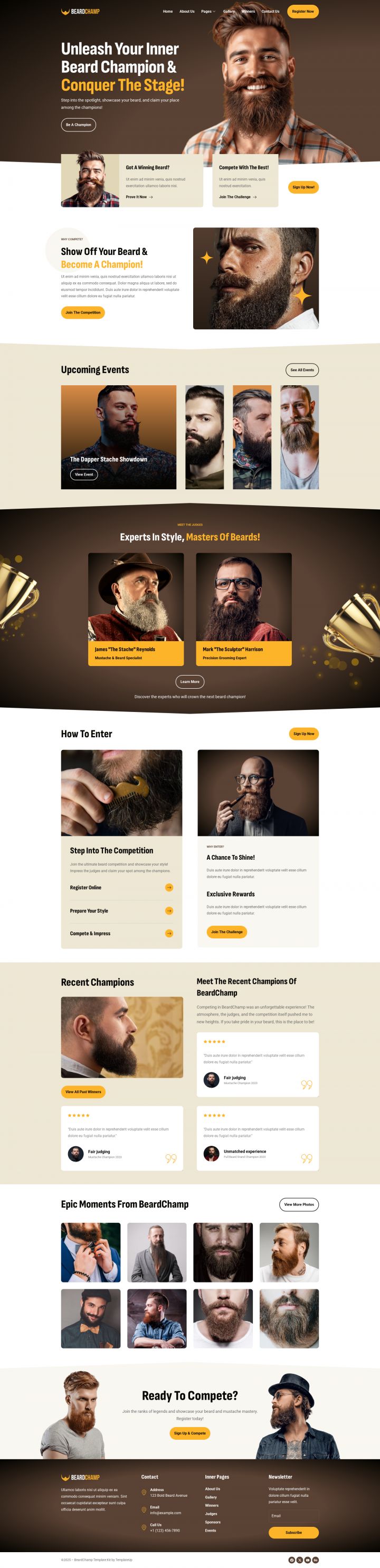 WordPress шаблон ThemeForest BeardChamp