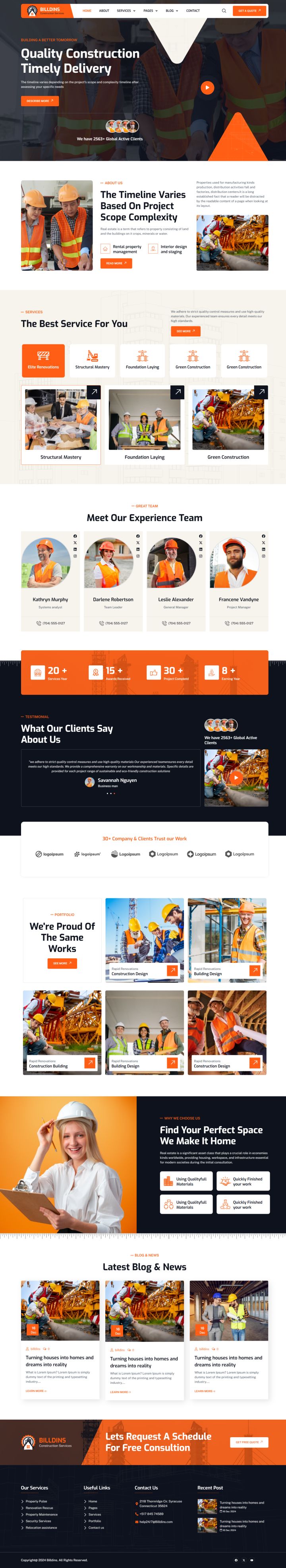 WordPress шаблон ThemeForest Billdins