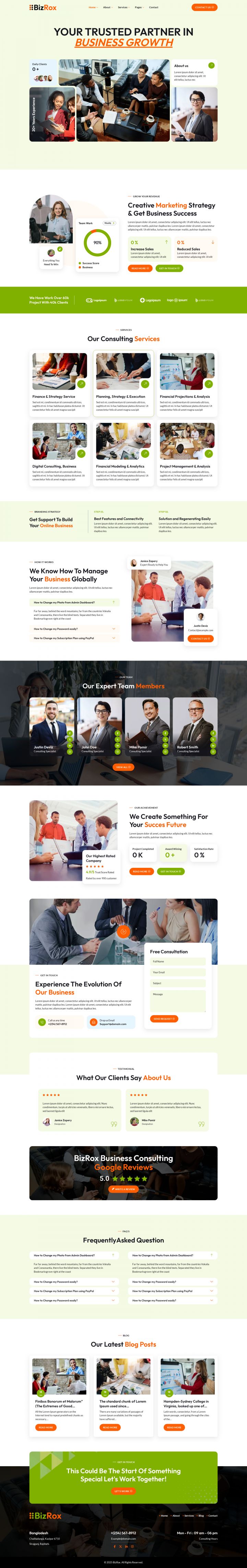 WordPress шаблон ThemeForest BizRox
