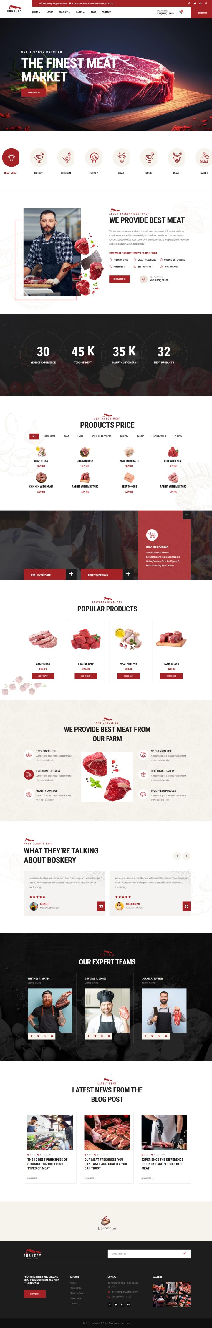 WordPress шаблон ThemeForest Boskery